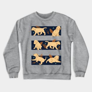 Labrador Puppy Pattern Crewneck Sweatshirt